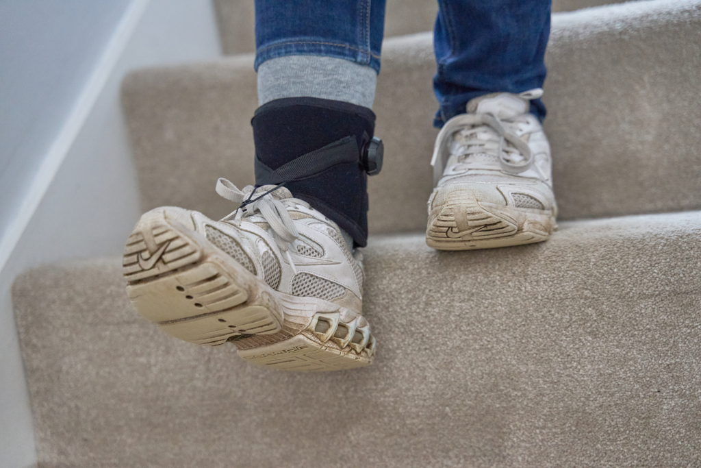 Photograph of the OrthoPed Foot Drop Splint